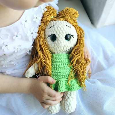 Crochet plush doll Sasha