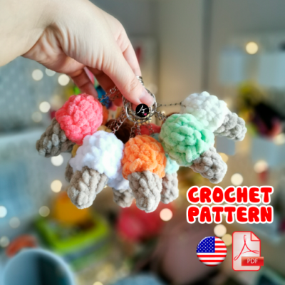 Crochet pattern keychain Ice cream