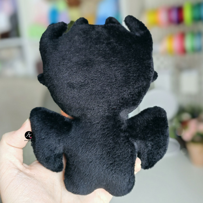 Stuffed Dragon plush toy (Black and White)