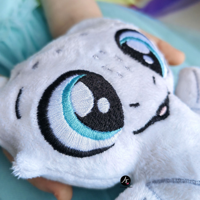 Stuffed Dragon plush toy (Black and White)