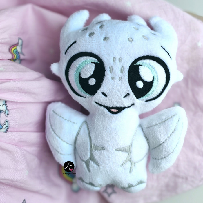 Stuffed Dragon plush toy (Black and White)