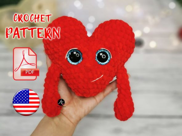 Crochet Pattern Plush Heart