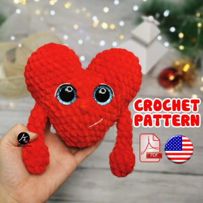 Crochet Pattern Plush Heart