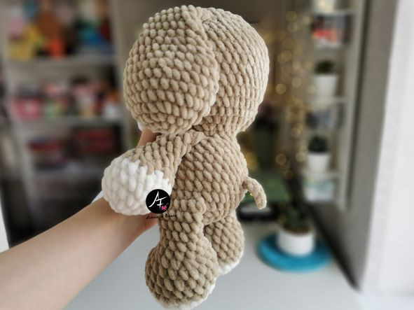 Dog from the series Big-eyed animals (crochet toy)