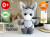 Donkey from the series Big-eyed animals (crochet toy)