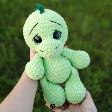 Dragon from the series Big-eyed animals (crochet toy)