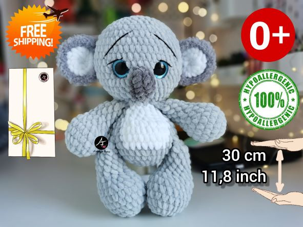 Koala from the series Big-eyed animals (crochet toy)