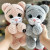 Cat from the series Big-eyed animals (crochet toy)