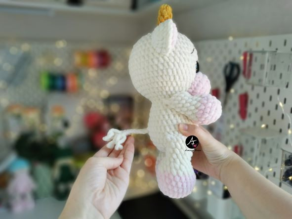 Cow from the series Big-eyed animals (crochet toy)