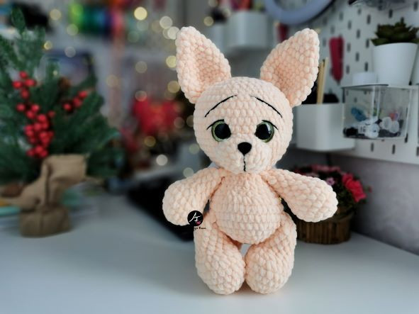 Fennec fox from the series Big-eyed animals (crochet toy)